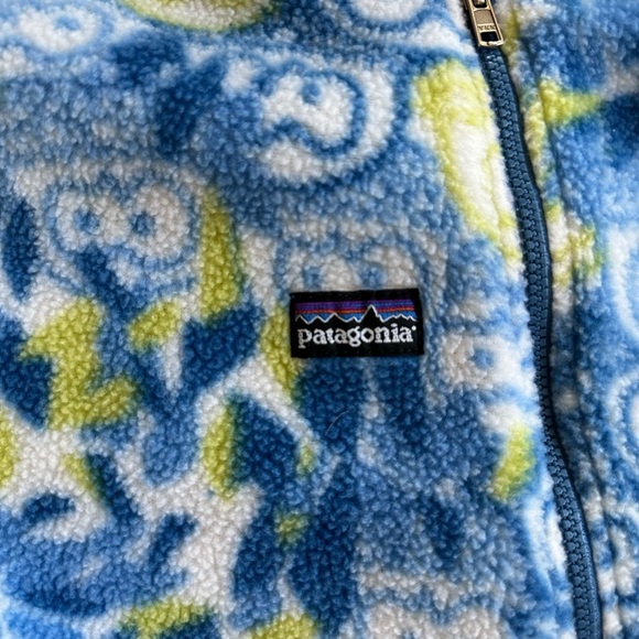 Vintage Patagonia Baby Toddler Fleece Onepiece Bunting 18M Aztec Animals Owl - Picture 5 of 8